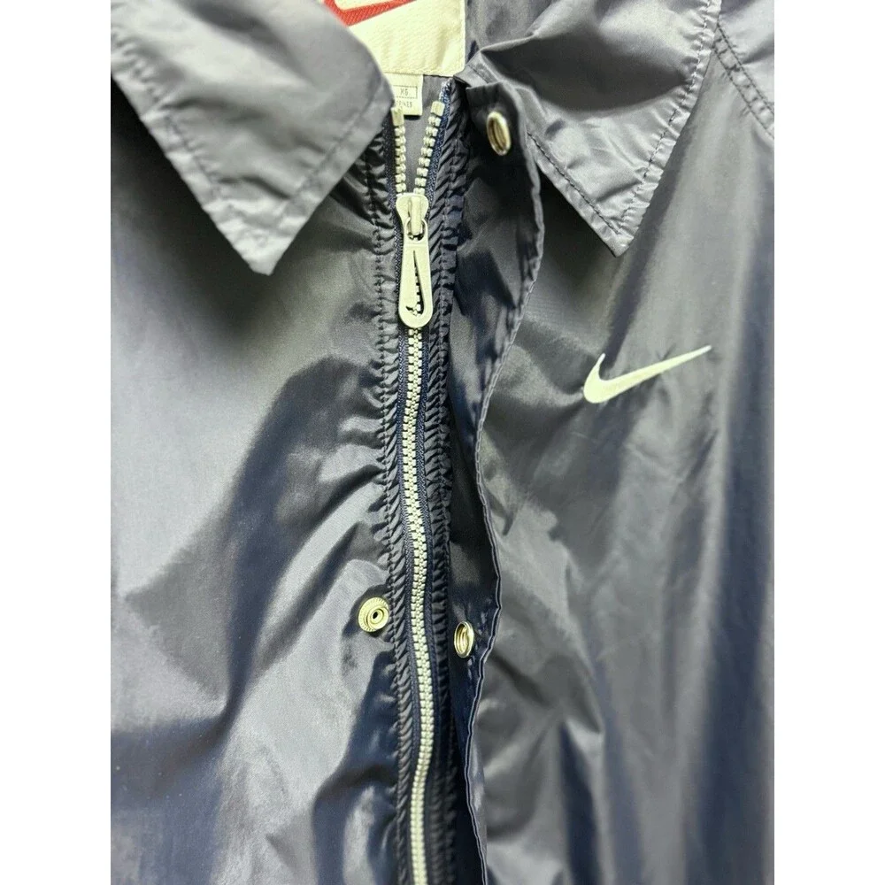 Vintage 90s Nike Windbreaker Jacket Mens XL Navy Red White Stripe Swoosh